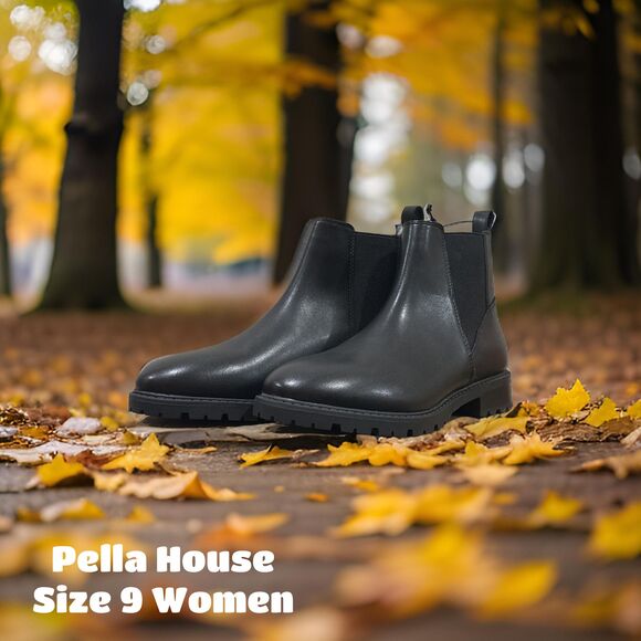 Steve Madden Ladies' Short Boot Authentic with Box Lorali Black Leat Size 9 (2) - Picture 5 of 7